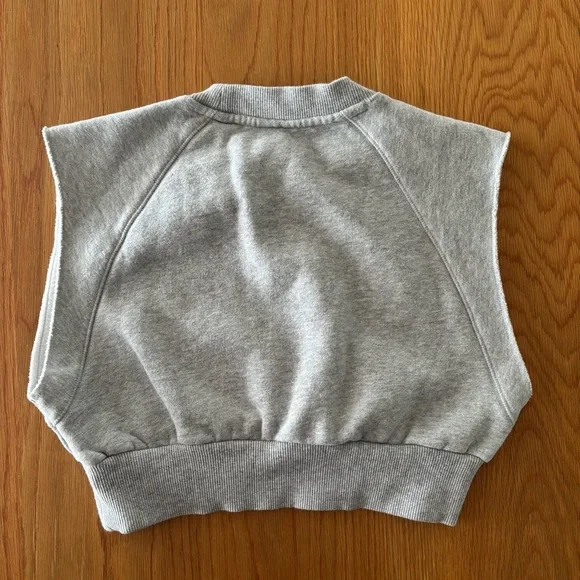 TNA Cozy Fleece Cropped Sleeveless Sweatshirt Gray Women’s XS/XXS Aritzia - Picture 5 of 8